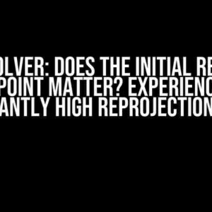 Ceres-Solver: Does the Initial Reference 3D Point Matter? Experiencing Significantly High Reprojection Error?