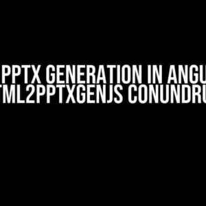 HTML to PPTX Generation in Angular: The html2pptxgenjs Conundrum