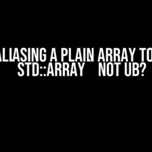 Is Aliasing a Plain Array to an `std::array` Not UB?