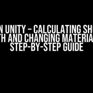 Maze in Unity – Calculating Shortest Path and Changing Material: A Step-by-Step Guide