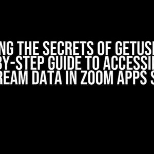 Unlocking the Secrets of getUserMedia: A Step-by-Step Guide to Accessing Audio Stream Data in Zoom Apps SDK